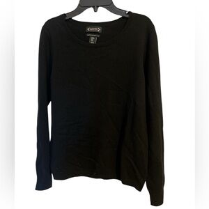 Nanette Lepore 100% Extra Fine Merino Wool Lightweight Black Sweater Medium